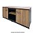 Armário Baixo Credenza 120Lx45Px73,5A Nogal com Preto - Mileto 601111 - Imagem 3