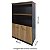 Estante Executiva Mileto 2 Prateleiras Reguláveis + 1 Fixa 40MM 80Lx45Px161,5A NO/PT (3v) 601110 - Imagem 5
