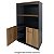 Estante Executiva Mileto 2 Prateleiras Reguláveis + 1 Fixa 40MM 80Lx45Px161,5A NO/PT (3v) 601110 - Imagem 3