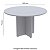 Mesa Reunião Circular Pé Painel Olímpia 25MM 120Lx120Px73A CZ/CZ (2v) 604507 - Imagem 2