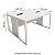 Plataforma Dupla Inicial Pé Quadro Olímpia 25MM 120Lx120Px73A BR/BR (6v) 604109 - Imagem 2