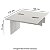 Plataforma Dupla Continuação Pé Painel Olímpia 25MM 120Lx120Px73A BR/BR (6v) 604108 - Imagem 2