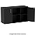 Armário Baixo Credenza 120Lx45Px73,5A Preto - Mileto 601410 - Imagem 2