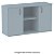 Armário Baixo Credenza 3 Prateleiras 120Lx45Px73,5A Cinza - Mileto 601704 - Imagem 1