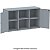 Armário Baixo Credenza 3 Prateleiras 120Lx45Px73,5A Cinza - Mileto 601704 - Imagem 2
