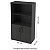Estante Executiva Mileto 2 Prateleiras Reguláveis + 1 Fixa 40MM 80Lx45Px161,5A PT/PT (3v) 601409 - Imagem 2