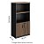 Estante Executiva Mileto 2 Prateleiras Reguláveis + 1 Fixa 40MM 80Lx45Px161,5A MLG/PT (3v) 601609 - Imagem 2