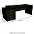 Mesa Diretor Dinâmica Mileto C/ 4 Gavetas Pedestal Pé Painel 40MM 170Lx70Px73,5A PT/PT (4v) 601405 - Imagem 7