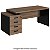 Mesa de Escritório Dinâmica Com Gaveteiro 4 Gavetas Pedestal Pé Painel 150Lx70Px73,5A Málaga com Preto - Mileto 601605 - Imagem 1