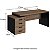 Mesa de Escritório Dinâmica Com Gaveteiro 4 Gavetas Pedestal Pé Painel 150Lx70Px73,5A Málaga com Preto - Mileto 601605 - Imagem 2