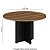 Mesa Reunião Circular Pé Painel Olímpia 25MM 120Lx120Px73A NO/PT (2v) 604704 - Imagem 4