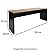 Mesa Secretária Pé Painel Olímpia 25MM 120LX60PX73A NO/PT (2v) 604702 - Imagem 2
