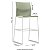 Banqueta Alta Plug Assento e Encosto Almond Green Estrutura Cinza Bancock 400504 - Imagem 2