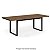 Mesa De Reunião Modena Retangular Pé Metálico 40MM 240Lx120Px74,5A NO/PT ESP-650108 - Imagem 1