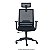 Cadeira Presidente Voltage Mec Relax Base Piramidal Tela PT C/ Lombar Enc Cabeça Ass Poliéster PT Braço Reg Alt 403101 - Imagem 2