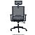 Cadeira Presidente Voltage Mec Relax Base Piramidal Tela PT C/ Lombar Enc Cabeça Ass Poliéster PT Braço Reg Alt 403101 - Imagem 5