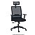 Cadeira Presidente Voltage Mec Relax Base Piramidal Tela PT C/ Lombar Enc Cabeça Ass Poliéster PT Braço Reg Alt 403101 - Imagem 1