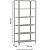 Estante de Aço 6 Prateleiras C/ Oblongo 1 Reforço Suporta 60 kg CH 24 92Lx42Px250A 10104 - Imagem 2