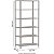 Estante Aço 6 Prateleiras C/ Oblongo 1 Reforço Suporta 60 Kg CH 24 92Lx30Px250A CZ 10105 - Imagem 2