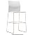 Banqueta Alta Plug Assento e Encosto Branco Estrutura CZ Ral Microtexturizado 400506 - Imagem 1