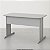 Mesa de Escritório Pé Metálico 121,5Lx61,5Px75A Cinza - Prática 650511 - Imagem 3