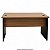 Mesa de Escritório Pé Painel 120Lx60Px75A Ameixa com Preto - Veneza 650202 - Imagem 2