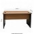 Mesa de Escritório Pé Painel 120Lx60Px75A Ameixa com Preto - Veneza 650202 - Imagem 4