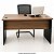 Mesa de Escritório Pé Painel 120Lx60Px75A Ameixa com Preto - Veneza 650202 - Imagem 3