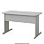 Mesa de Escritório Com 2 Gavetas Pé Painel 121,5Lx61,5Px75A Cinza - Prática 650513 - Imagem 2