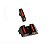 Conjunto de Mira em Fibra Para Glock G17 G19 G22 G23 G24 G25 G26 Fibra RED  serve na Taurus G3 TORO - Imagem 1