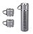 Kit Garrafa Térmica Aço Inox ELITEDELTA® 500ml com tampa copo - Imagem 5
