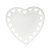 Prato Decorativo Borda Coração Branco 18 cm - Imagem 1