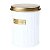 Porta Mantimento Coffee de Metal Redondo Branco - Imagem 1