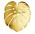 Lugar Americano De Plástico Garden Leaf Dourado 44x38cm No Voltagev - Imagem 1