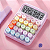 Calculadora Colorida De 12 Dígitos Teclado Mecânico De Ponto Grande Escola Papelaria Escritório - Imagem 5