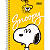 Caderno Espiral Capa Dura Snoopy 80 Folhas 1 Matéria 200mmX275mm - Imagem 4