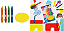 Kit Giz de Banho Toy Tris 5 Cores + Esponja Infantil - Imagem 1