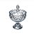 Potiche Decorativo Com Tampa & Pé Crown Cristal - Imagem 1