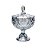 Potiche Decorativo Com Tampa & Pé Crown Cristal - Imagem 3