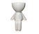 Vaso Robert Bob Sentado Decorativo Cerâmica Branco - Imagem 1
