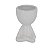Vaso Robert Bob Sentado Perna Cruzada Decorativo Cerâmica Branco - Imagem 1