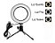 Ring Light 16cm 6 Polegadas com tripé De Mesa - Imagem 2