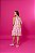 Vestido Infantil Rodado Rosa Estampado Flores e Arco-Íris - Imagem 2