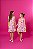 Vestido Infantil Rodado Rosa Estampado Flores e Arco-Íris - Imagem 4
