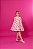 Vestido Infantil Rodado Rosa Estampado Flores e Arco-Íris - Imagem 5
