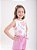 Conjunto Infantil Verão - Regata "Be Happy" e Shorts Rosa - Imagem 3