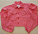 Jaqueta Jeans Cropped Infantil Rosa com Manga Bufante - Imagem 1