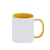 Caneca com Alça e Interior Amarela de Cerâmica para Sublimação 325ml - Imagem 1