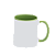 Caneca com Alça e Interior Verde Claro de Cerâmica para Sublimação 325ml - Imagem 1
