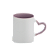 Caneca Alça Coração e Interior Lilás de Cerâmica para Sublimação 325ml - Imagem 1
